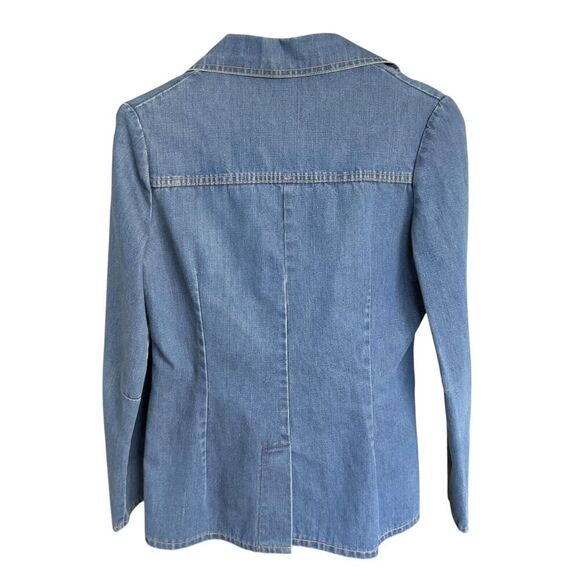 Vtg 70's Fancy Props Denim Jean Jacket Sz Medium Bohemian Hippie Groovy - Picture 3 of 8